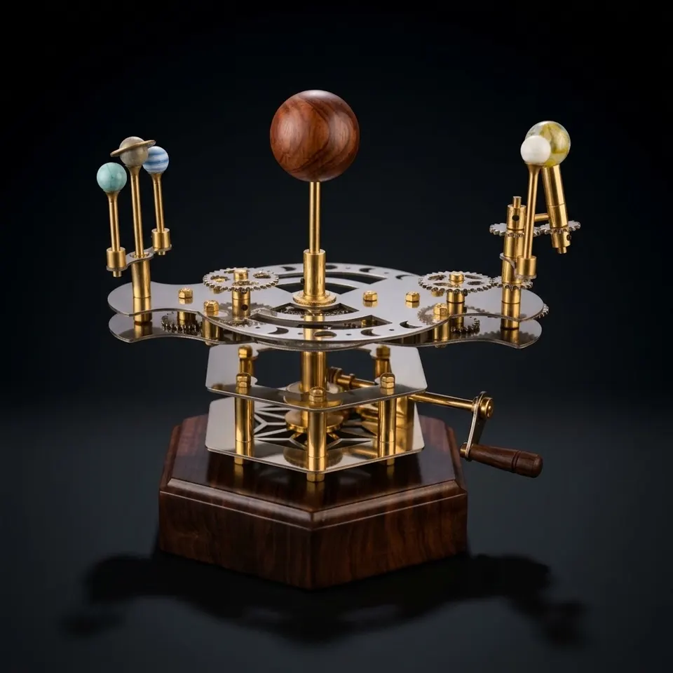 Brass Sun-Earth-Moon Tellurion, Shelf Model