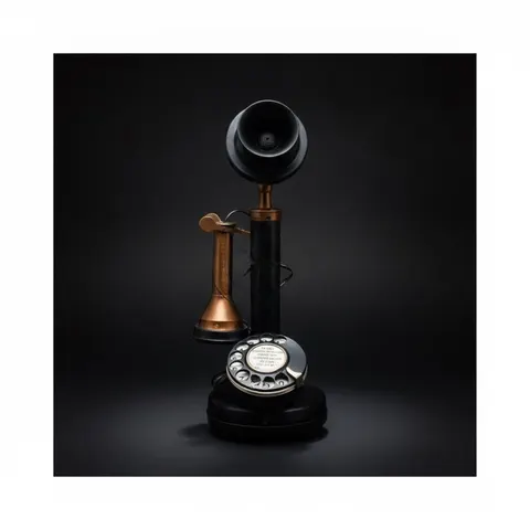 Copper Finish Brass Candlestick Rotary Phone view 1