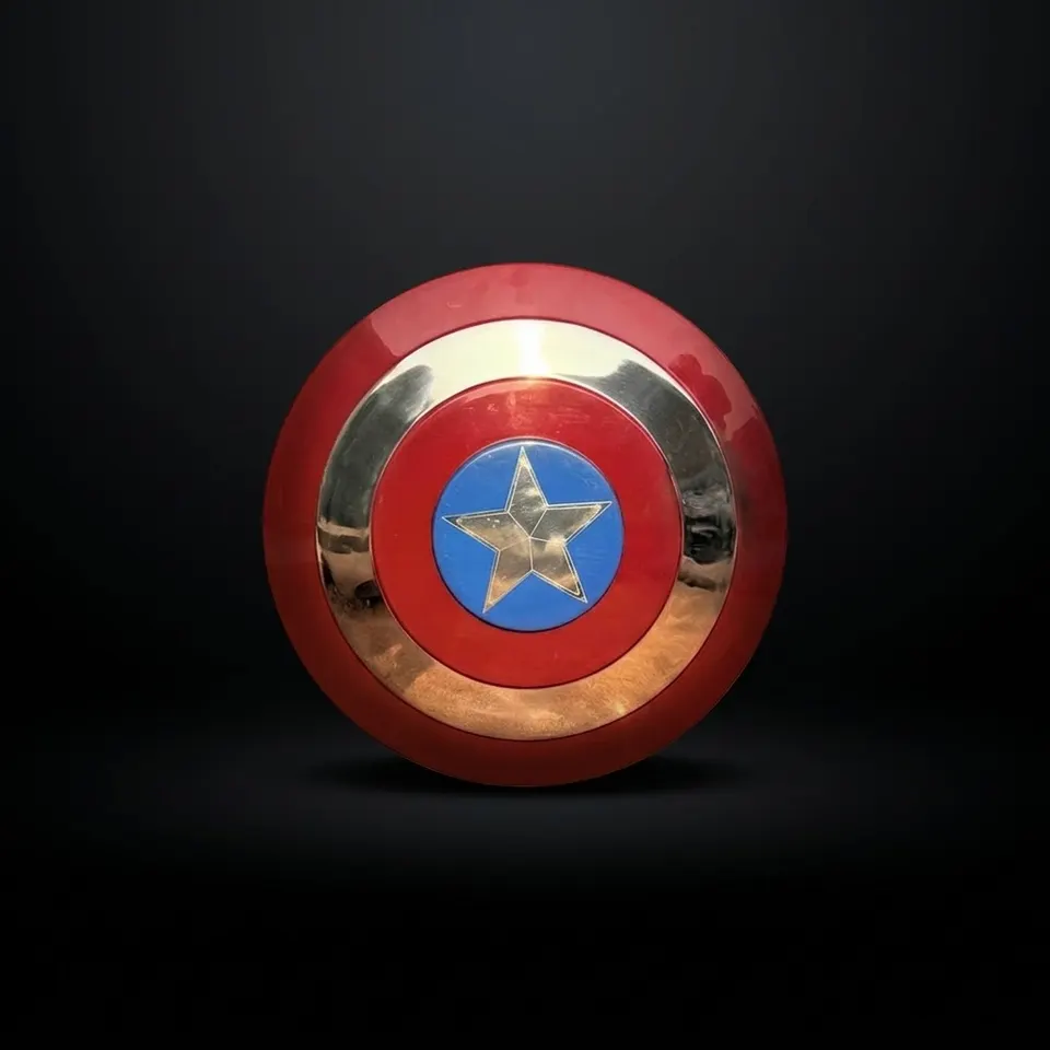 Steel Captain America Shield with Winter Soldier