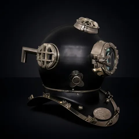 Mark V Diving Helmet with All-Black Antique Finish view 1