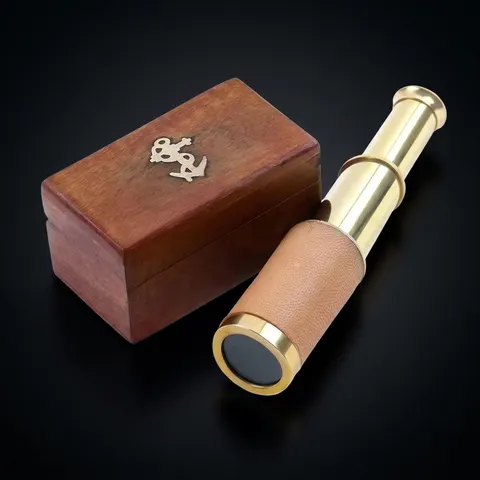 Brass Spyglass Telescope 6" for Kids view 1