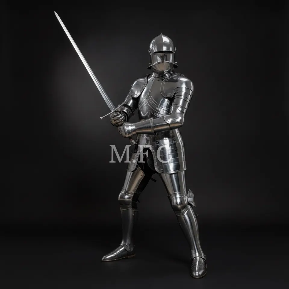 Medieval Knight Full Suit Steel Armor with Wearable Gothic LARP