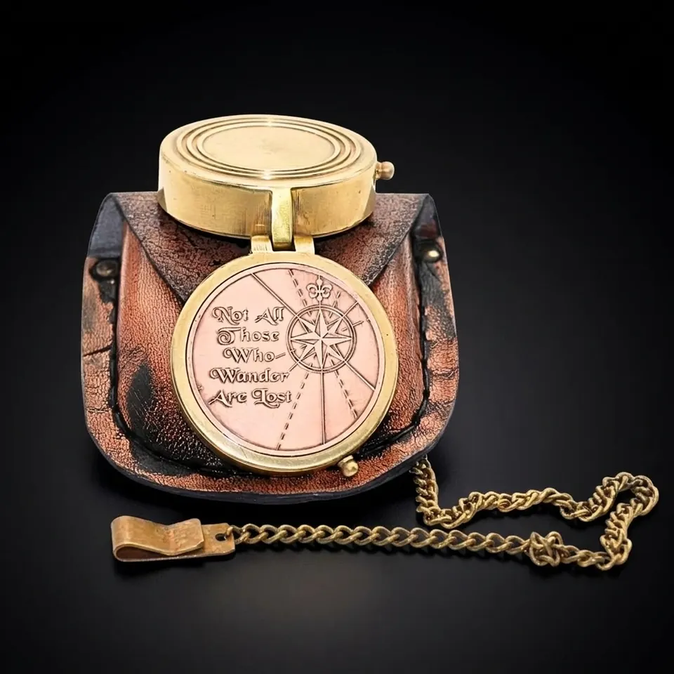 Motivational Compass, Leather Case