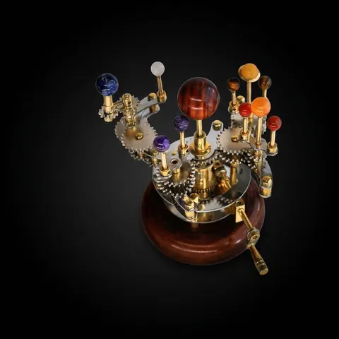 Brass Solar System Orrery, Desk Model view 1