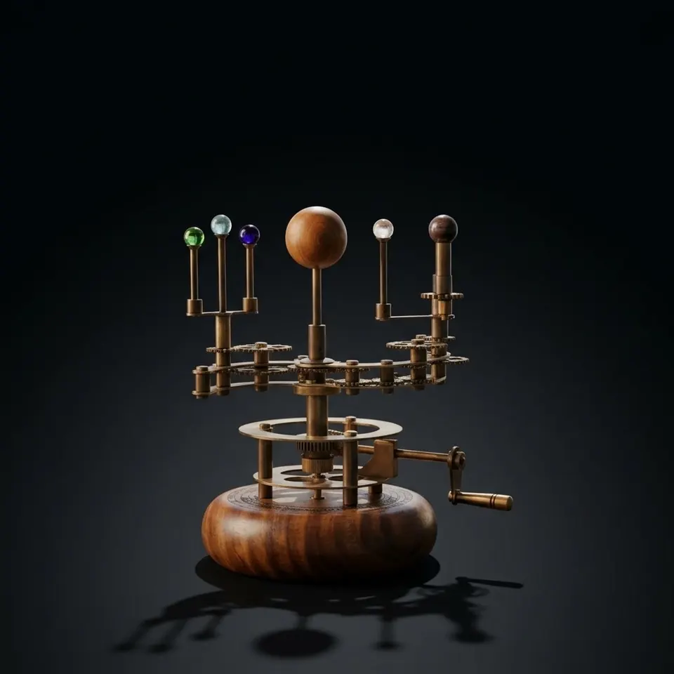 Brass Sun-Earth-Moon Tellurion, Shelf Model