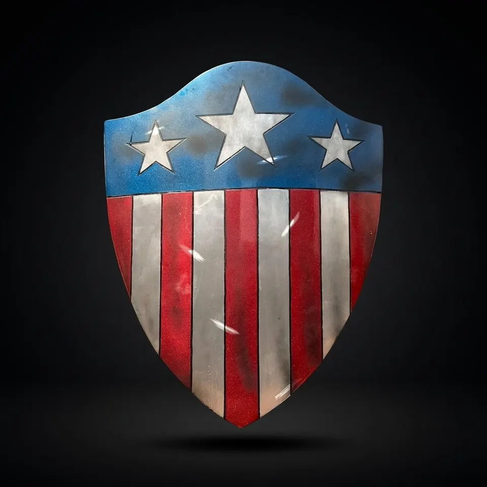 24 Inch Aluminum Captain America Shield with Marvel First Avenger
