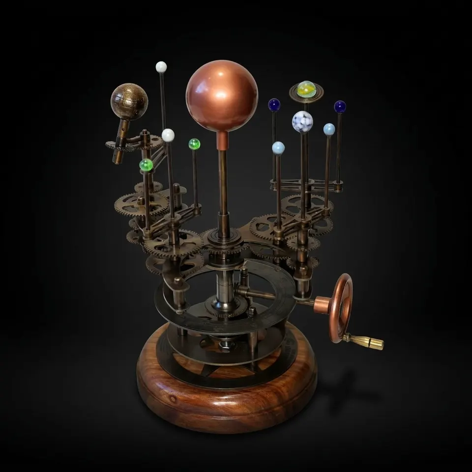 Brass Solar System Orrery, Museum Display