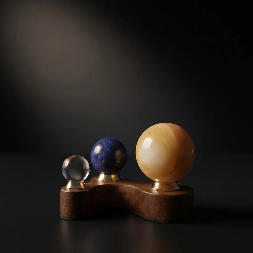 Sun, Earth & Moon Gemstone Set view 1