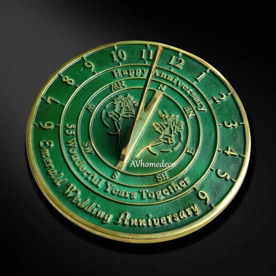 Anniversary Engraved Brass Garden Sundial