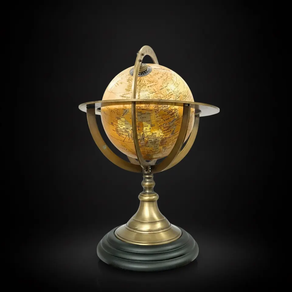 Handmade Brass Armillary Globe with Celestial Engraving view 1
