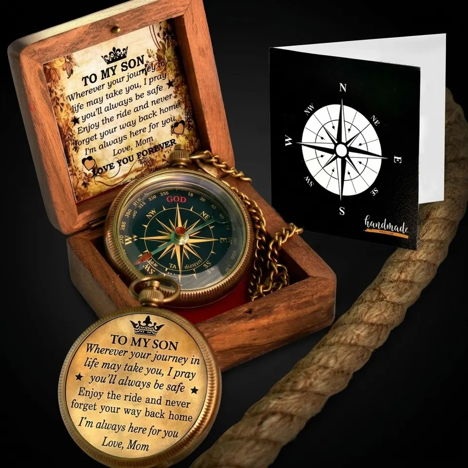 To My Son Compass, Wooden Box
