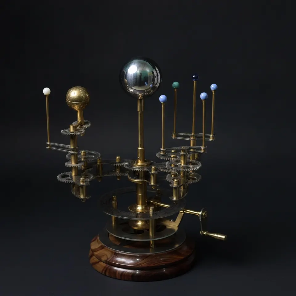 Brass Solar System Orrery, Museum Display