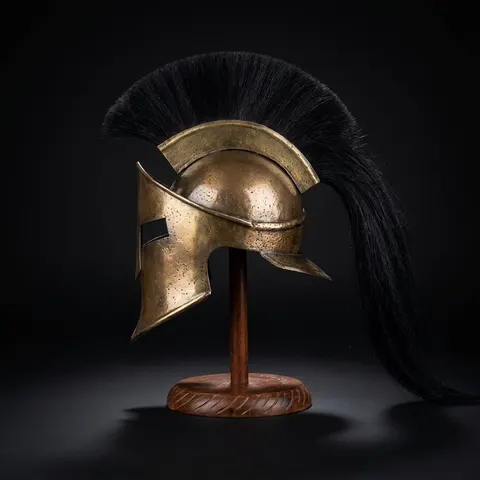 Spartan King Leonidas Helmet with Display Stand view 1