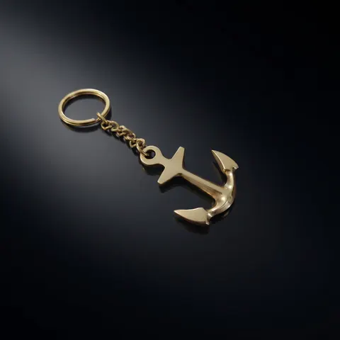 Solid Brass Sailor Rope Knot Keychain view 1