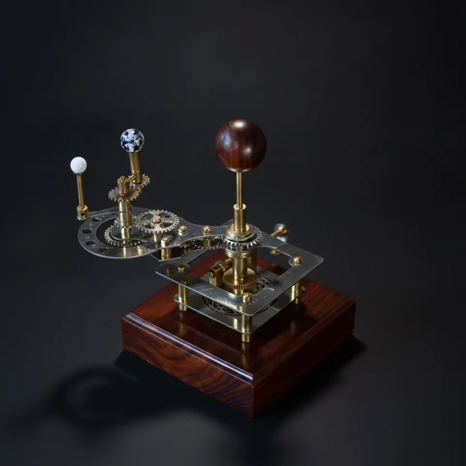 Brass Solar System Orrery, Shelf Display