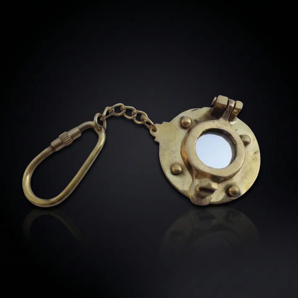 Nautical Brass Porthole Keychain