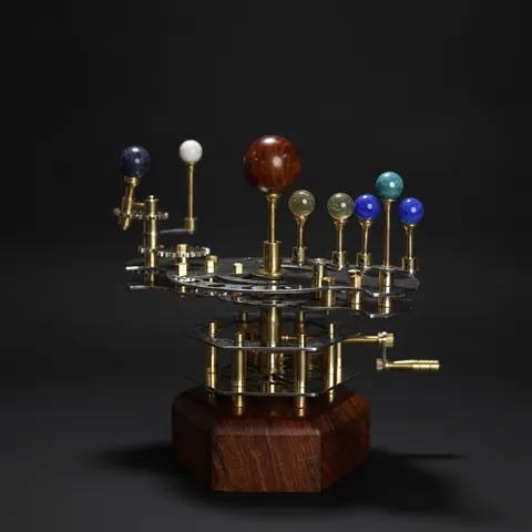 French Antique-Style Brass Orrery, Desk Model view 1