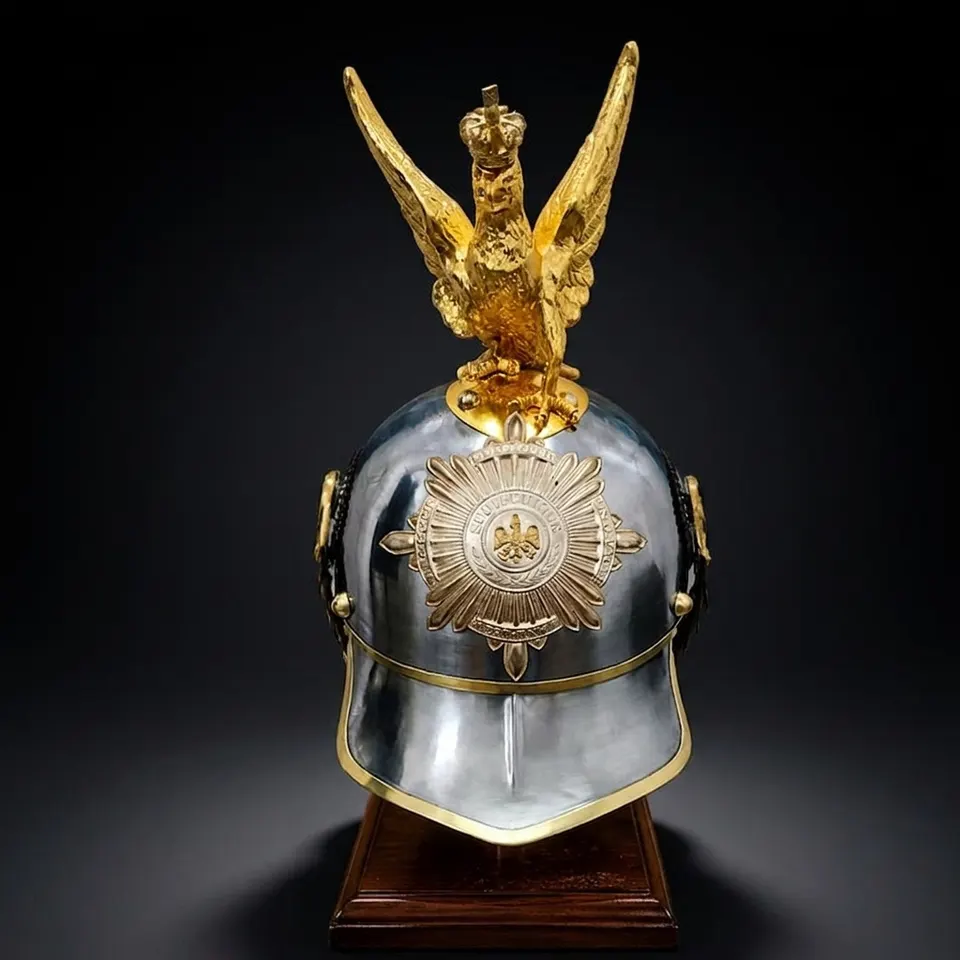 Imperial German Pickelhaube Helmet — Prussian Eagle Crest