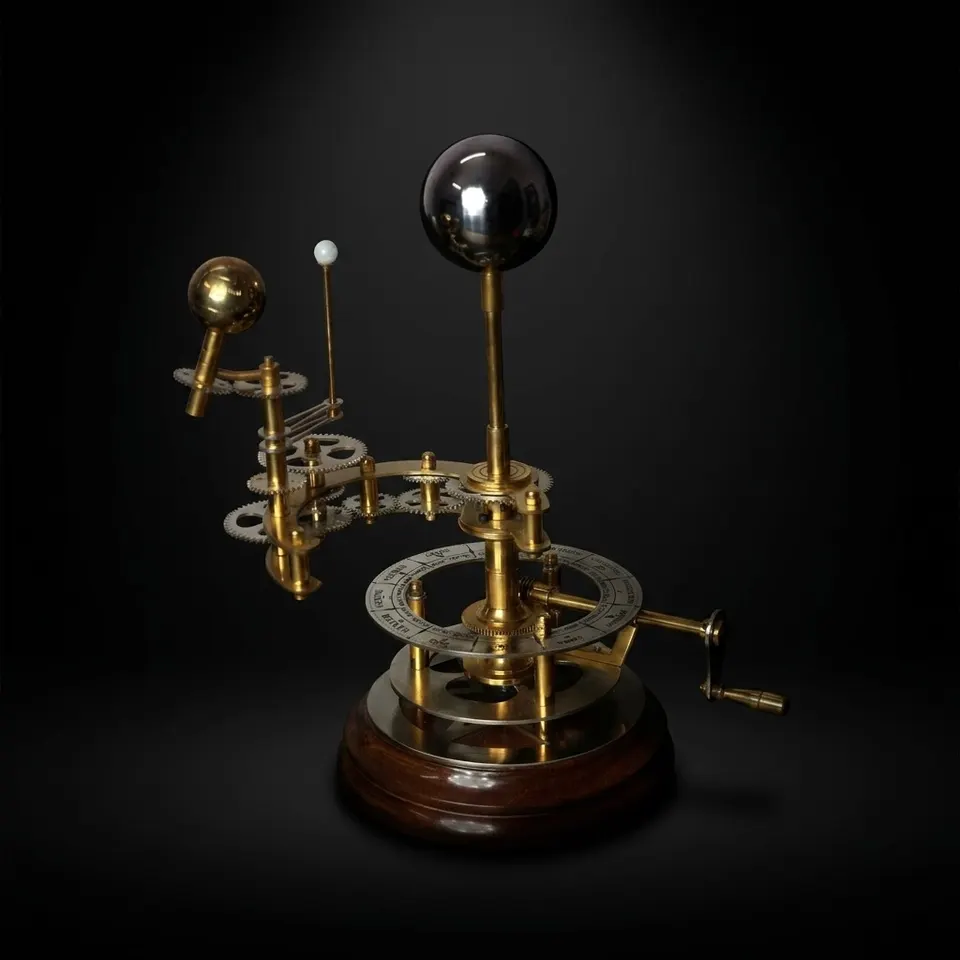 Antique-Style Brass Solar System Orrery, Museum