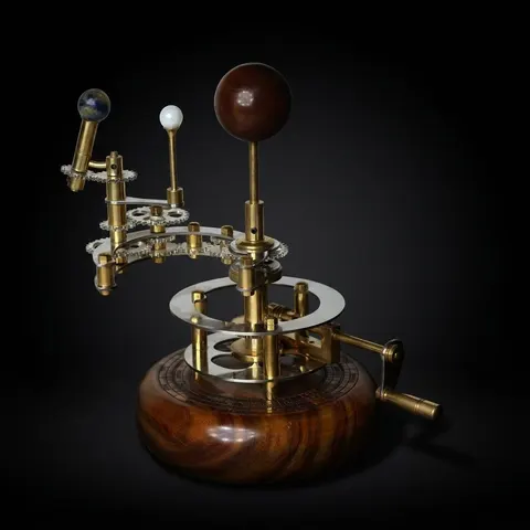Brass Solar System Orrery, Shelf Display view 1