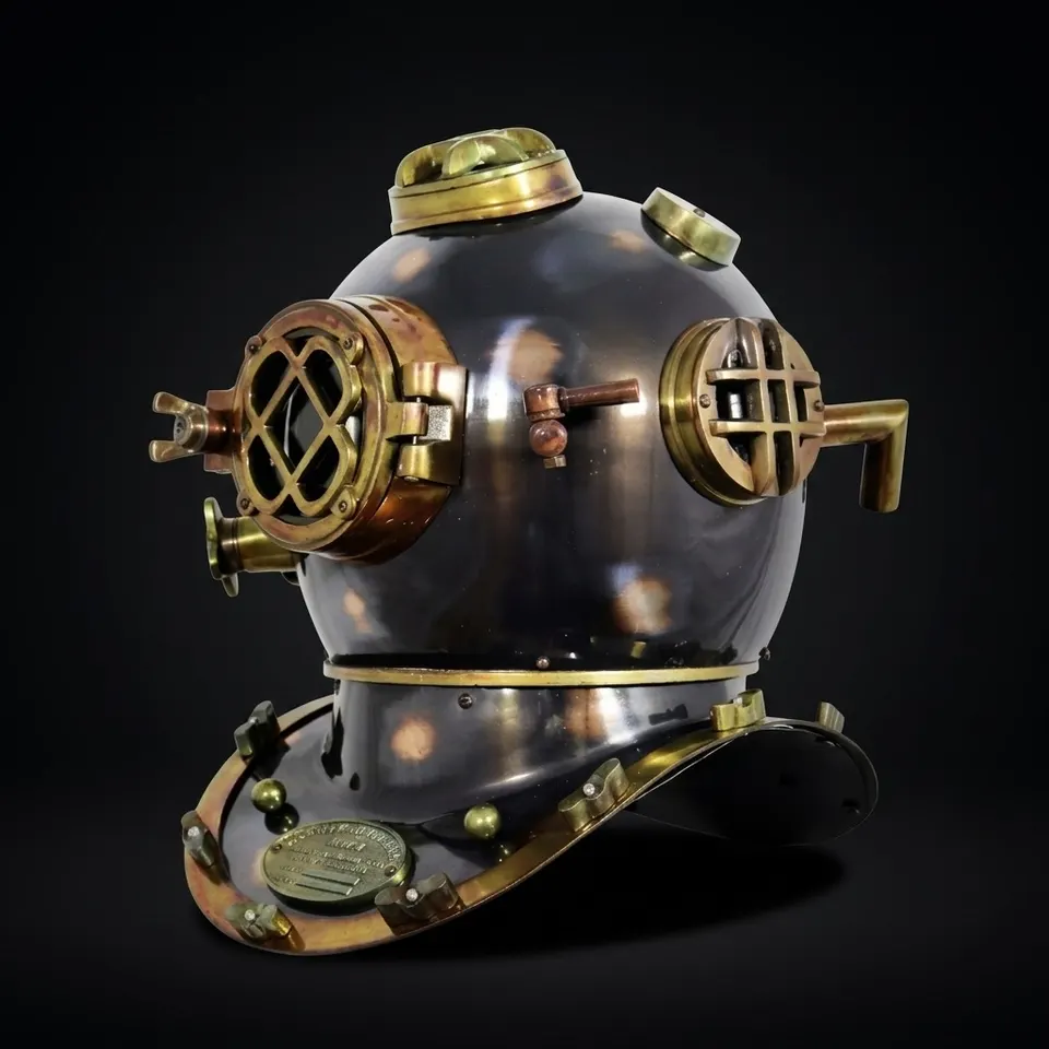 Mark V Scuba Diving Helmet with Unique Antique Finish