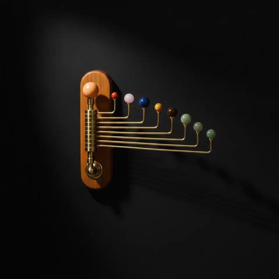 Wall Mount Solar System, with Semi-Precious Stones