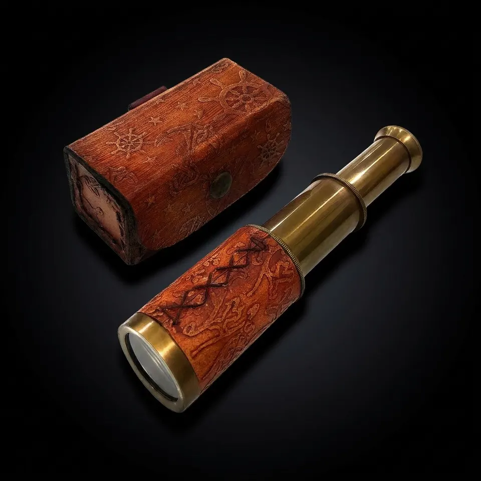 Brass Spyglass Telescope 6" for Kids