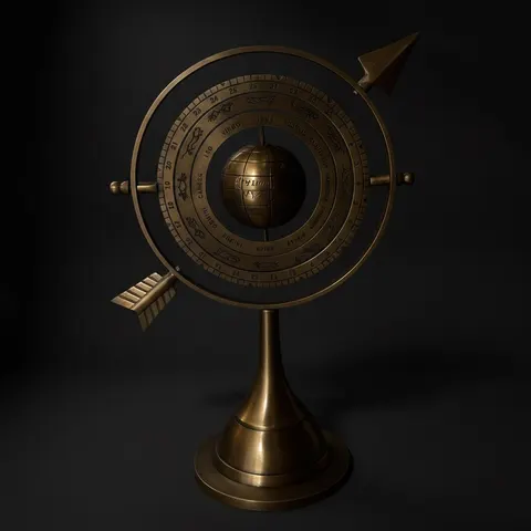 All-Brass Armillary Globe Sphere Nautical view 1