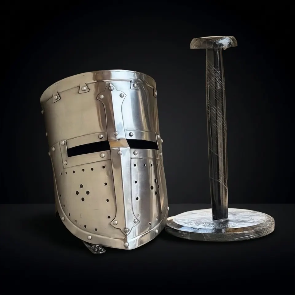 Templar Crusader Knight Helmet — Wearable Steel