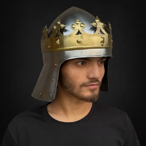 Richard The Lionheart Helmet with Display Stand view 1