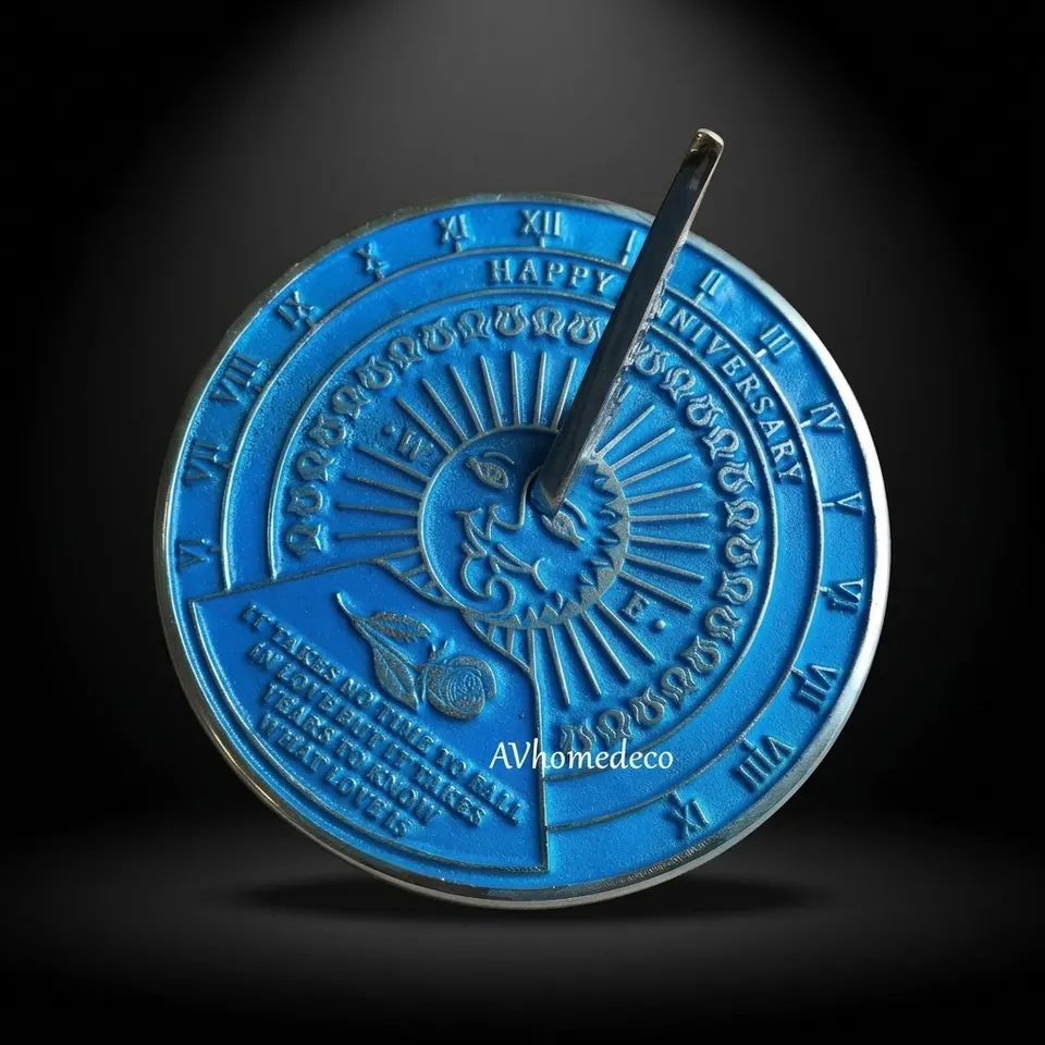 Classic Round Brass Garden Sundial