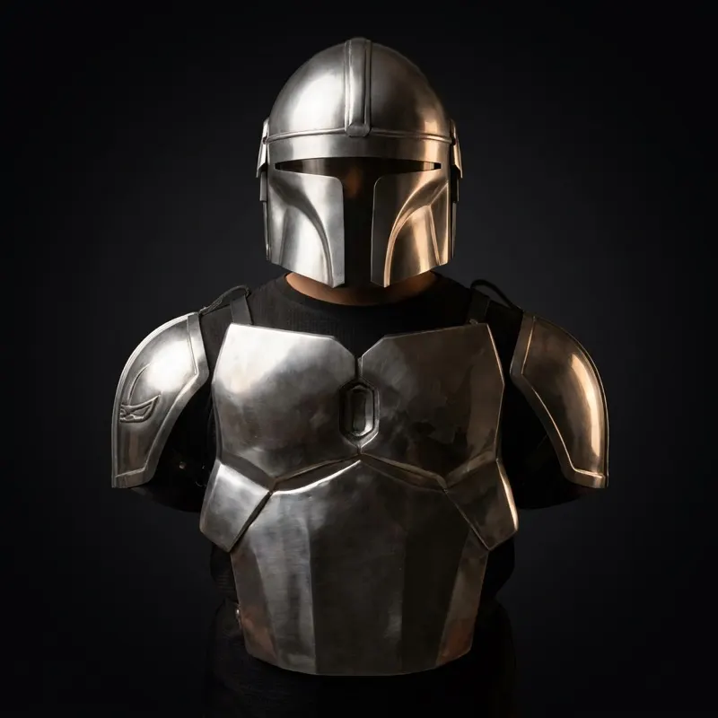 Mandalorian Inspired Beskar Armor Set for Sci-Fi Warrior LARP