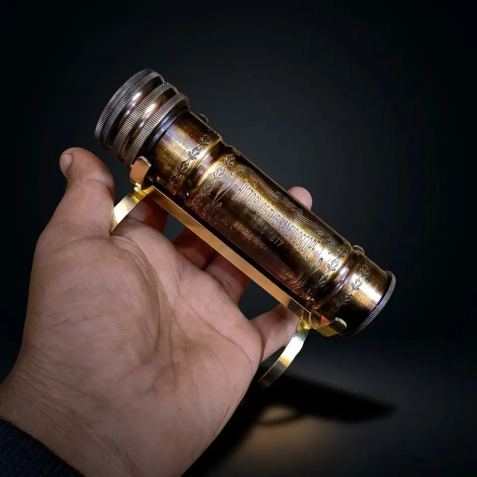 Personalised Engraved Brass Kaleidoscope view 1