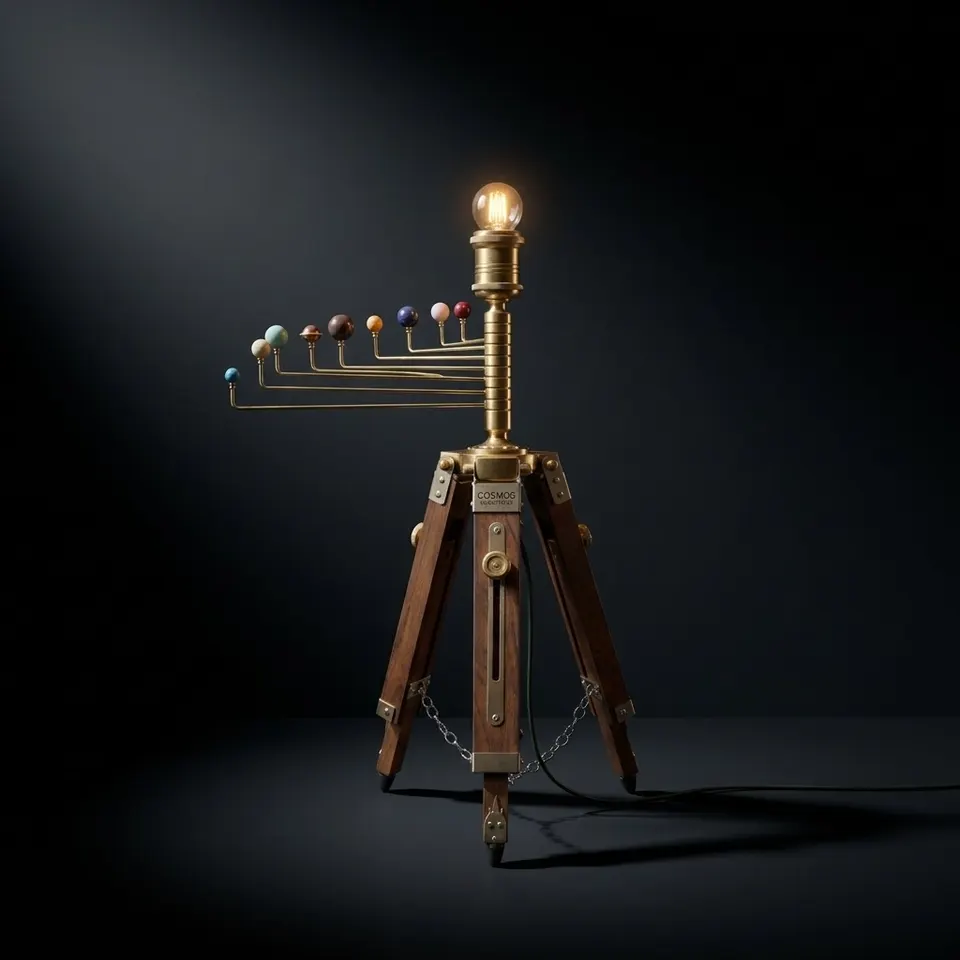 Planetarium Solar System on Rosewood Tripod Stand – Luxury Cosmos Gift