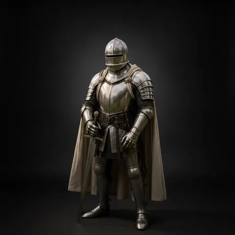 Medieval Knight Armor with Gothic LARP Renaissance Crusader Wearable view 1