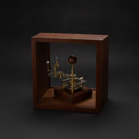 Brass Solar System Orrery, Shelf Display view 1