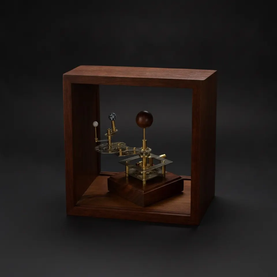 Brass Solar System Orrery, Shelf Display