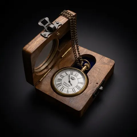 Brass Pocket Watch — Choice of Gift Box view 1