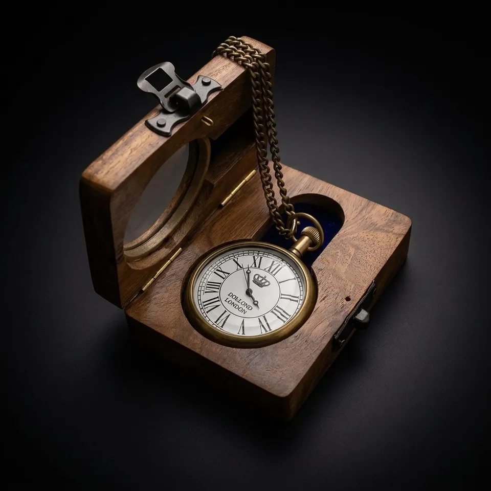 Brass Pocket Watch — Choice of Gift Box view 1