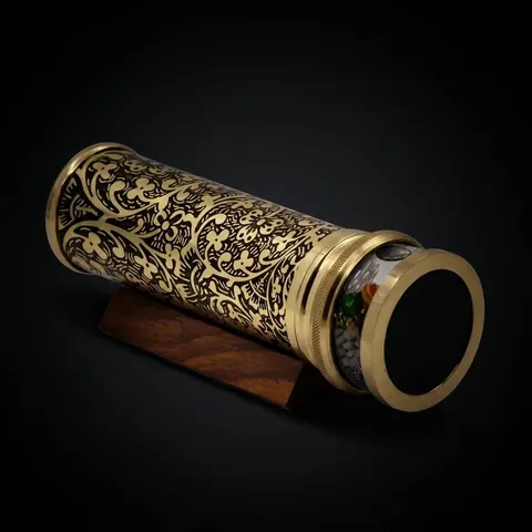 Etched Brass Oil Chamber Kaleidoscope view 1