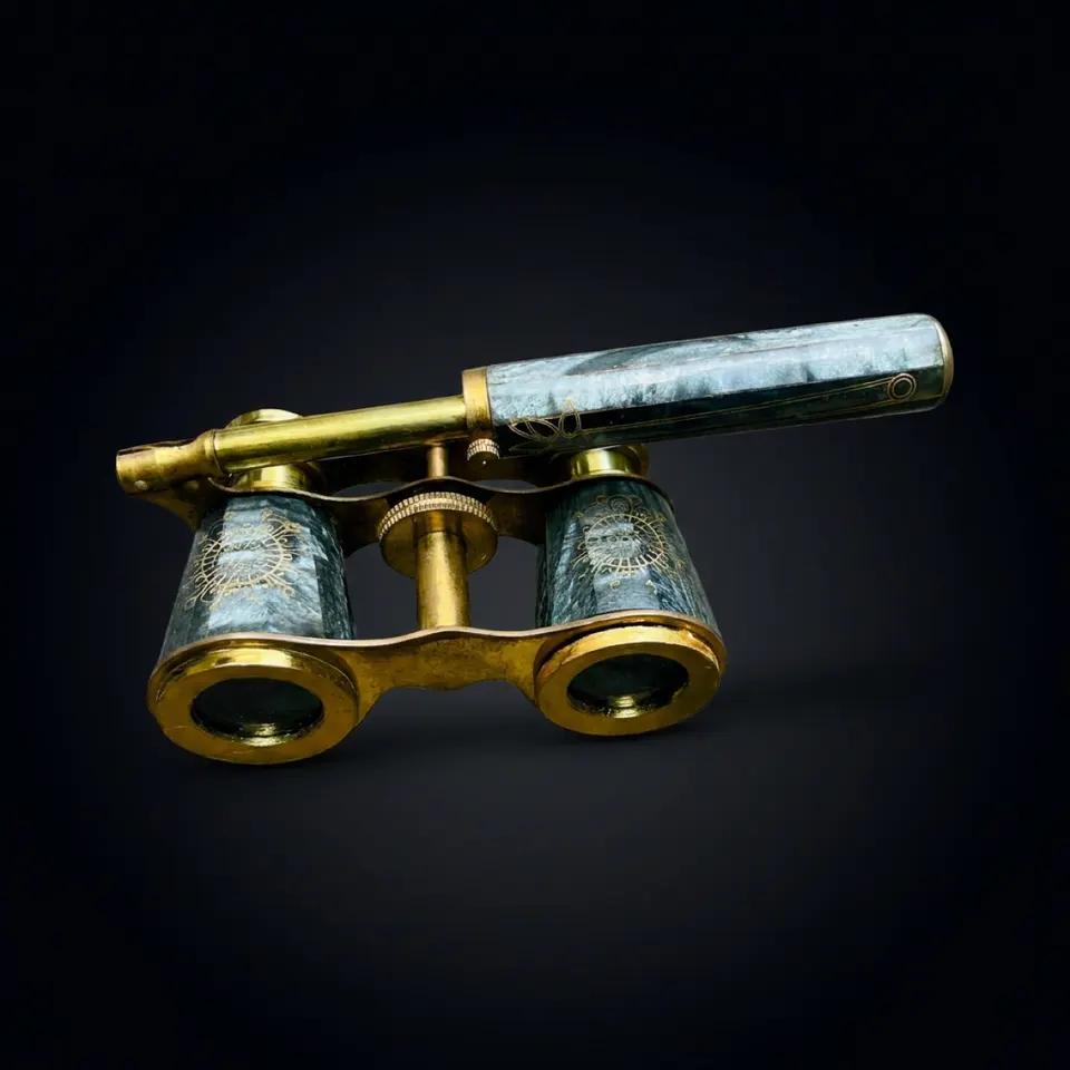 Brass Opera Glasses — Mother of Pearl Handle