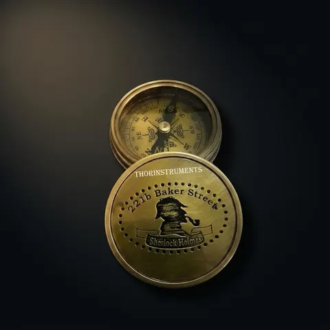 Sherlock Holmes Compass, Antique Finish view 1