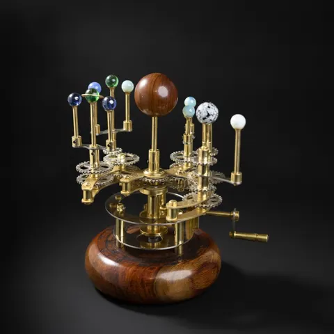 French Antique-Style Brass Orrery, Shelf Model view 1