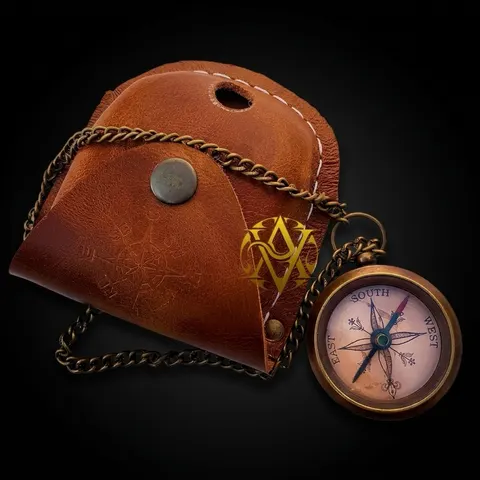 Royal Navy London Reproduction Compass, Leather Case view 1