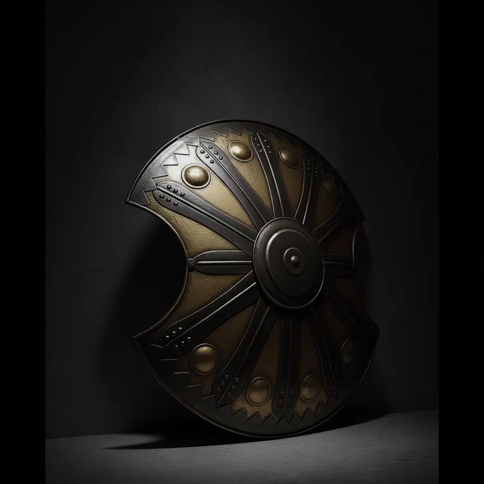 Handcrafted Medieval Shield Wall Art with Gothic Knight Décor
