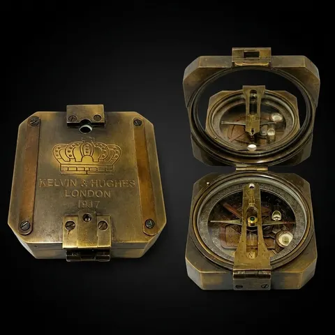 Kelvin & Hughes Reproduction Compass, Antique Finish view 1